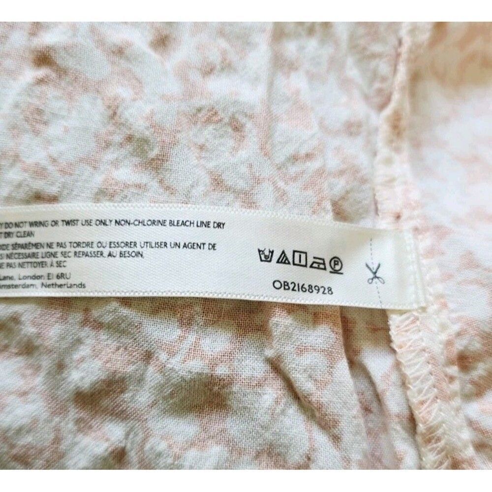 Anthropologie Nora Nightgown Size Medium Sleep Dress Tank Smocked Pink Floral - Picture 8 of 10